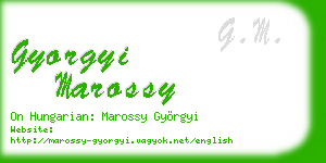 gyorgyi marossy business card