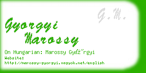 gyorgyi marossy business card